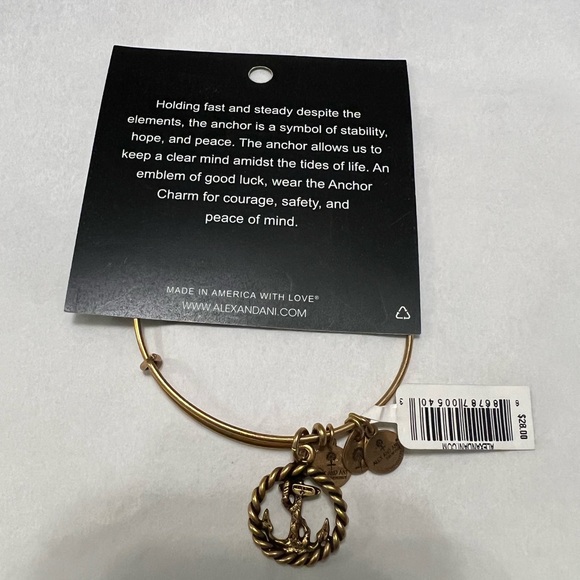 Alex & Ani Nautical Anchor Charm Bangle - Gold Finish - Picture 3 of 3